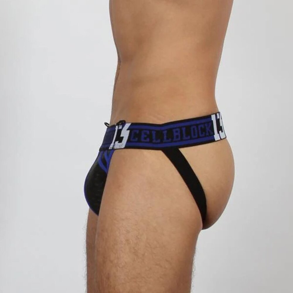 CBU164 Cellblock13 Sniper Jockstrap with side pocket Blue - Picture 2 of 2